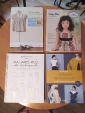 Lot de 4 livres de couture avec patrons à taille réelle. TBE