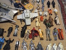 Lot Star Wars figurines + Véhicules + armes Kenner années 80 vintage