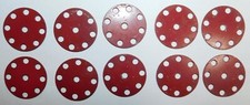 LOT DE 10 DISQUES 8 TROUS 32mm réf 217a . PIECE MECCANO 50's POUR BOITE 2a à 10