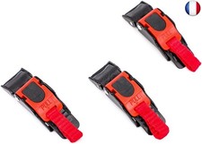 Lot de 3 casques de moto avec clip à fermeture rapide, mentonnière, avec b