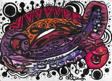 Roger Chomeaux dit CHOMO - Dessin original - Art brut - Singulier - Outsider