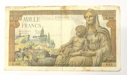 Billet banque 1000 - billet, 1942