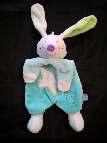 Doudou sucre orge lapin plat - doudou, d'orge