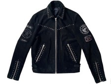 Rare Biker Jacket perfecto leather THE KOOPLES Rock'n Roll SS14 -Taille M