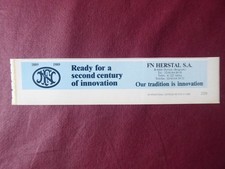 1989 PUB FN HERSTAL SA SMALL ARMS 100 YEARS INNOVATION 1889 1989 ORIGINAL AD