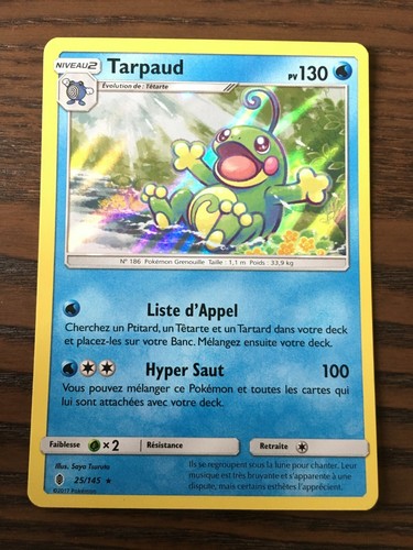 Carte pokémon holo tarpaud - carte,