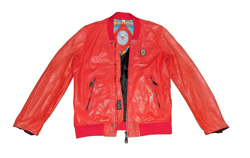 Veste diesel cuir rouge - veste,