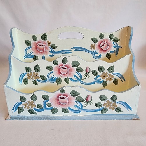 Vintage Hand Painted Wooden 3