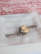 Broche Ancienne En Argent Dent