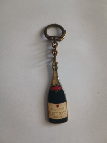 Porte clés emaillé - porte-clés, champagne