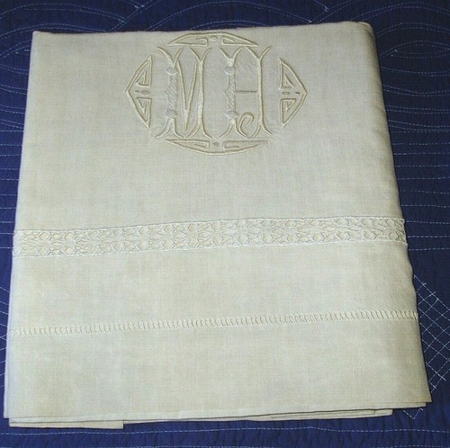 Drap mariage ancien 210cm - mariage,