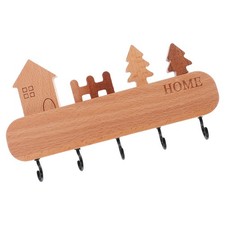  Porte-clés mural : porte-clés en bois avec crochets – organiseur mural