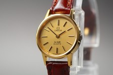 Montre Femme Vintage 1980 Omega De Ville Quartz Cadran Or Ref.591.0017 Near Mint