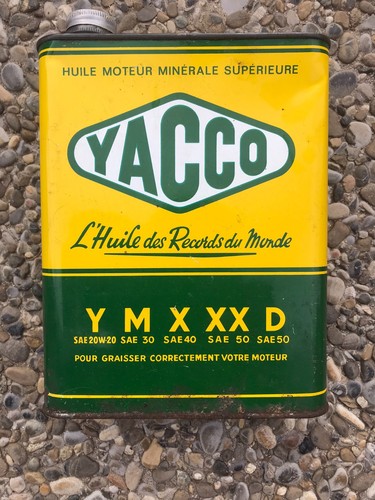 Bidon huile ancien yacco - bidon,