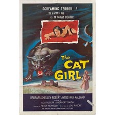 CAT GIRL US Movie Poster  - 27x41 in. - 1957 - Alfred Shaughnessy, Barbara Shell