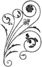 Ornement en fer forgé fer