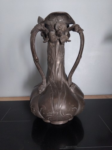 Ancien vase etain art nouveau - etain,