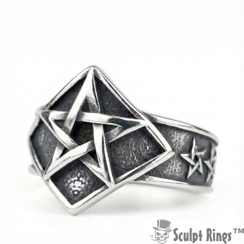 Bague chevalière pentagramme