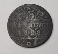 RARE Pièce, 3 Pfennig Friedrich Wilhelm III 1828 D - GERMANY