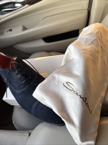 Santoni cap toe - cap, suede