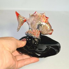 🔅 poisson en faience, céramique Vallauris, monaco cendrier, vide poches n°2