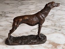 BRONZE ANIMALIER ÉPOQUE DÉBUT XXème CHIEN DE CHASSE SIGNÉ E. FREMIET
