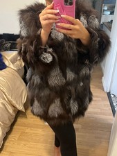 Magnifique manteau de fourrure en renard, sans marque, 34 Xs, parfait état