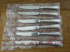 6 Couteaux à Fromage Neufs St Medard Décor Rocaille Louis XV Marly Métal Argenté