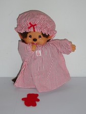 Peluche Kiki Monchhichi Ajena + tenue de nuit (C602)
