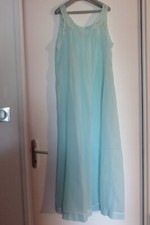 vintage  chemise de nuit femme bleue