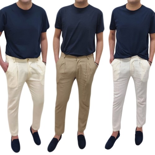 Pantalon homme 100 lin - 100, %