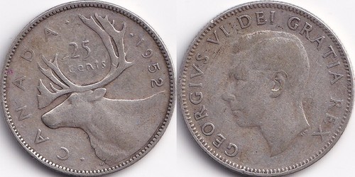 Cents 1952 canada georges - 1952,