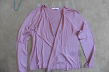 Pull léger cardigan gilet Camaieu rose poudré peau pêche tomette corail Taille M