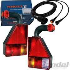 2X KNOTT FEU ARRIÈRE RFS EARPOINT 1 REMORQUE + 7M CÂBLE-SAT