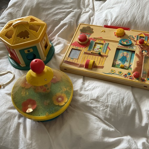 Jouet vintage toupie maison - vintage,