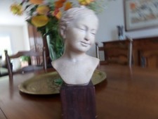 Sculpture buste en terre cuite patinée  d’après Pigalle Art Déco