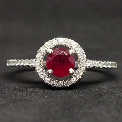 Bague ronde argent sterling - bague,