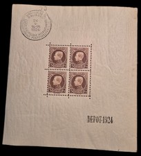 Feuille Timbre Belge 5 Fr