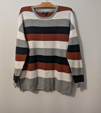 Pull blanc gris noir coton