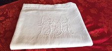 Drap ancien fin XIXème toile