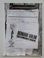 Photo ancienne 18x24 affiche RUE LEMOINE PARIS GULON mai 68 poster may 1968 46