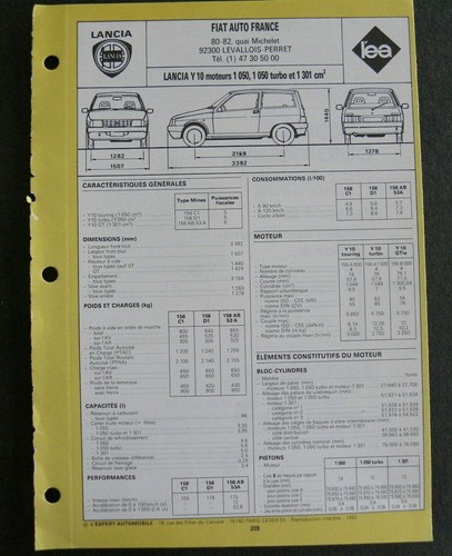 Fiche technique automobile
