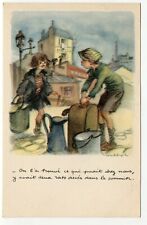 POULBOT - Cpa Illustrateur - couleur - y avait deux rats crevés dans le sommier 