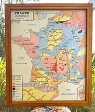 ancienne carte géographie Rossignol  France géologie relief