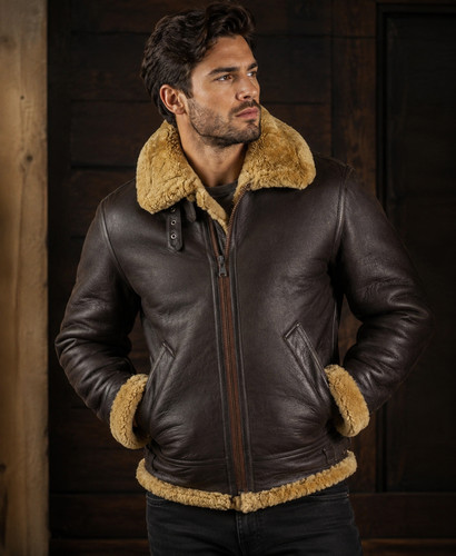 100 sheepskin ww2 mens - sheepskin, b3