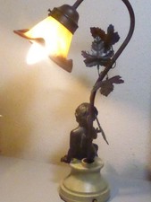 Lampe à l'ange avec tulipe signée A.FRANCE 