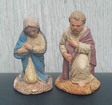 Lot x2 Devineau santons crèche de Noêl décoration 5,5 cm Petits model