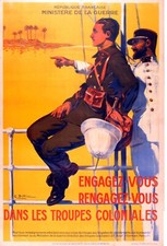 affiche poster engagez vous troupes coloniales
