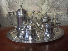 Service à café et à Thé ancien en métal argenté estampille KAYSER