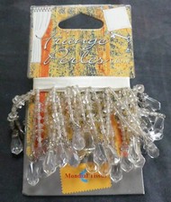 Frange perle 60 cm Mondial Tissu – Garniture couture déco neuve REF 5264C